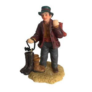 LeMax Caddington, Boy With Boots‎ Hand-Painted Figurine 3" Resin